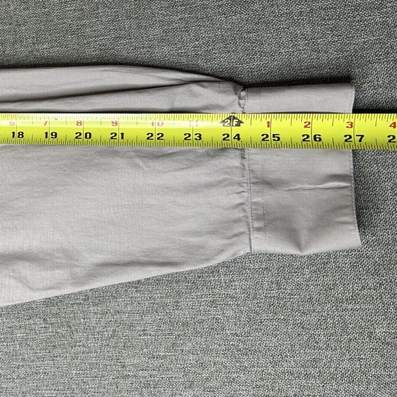 Blacker by Stanley Blacker Button Up Dress Shirt Men 17 1/2 (36/37) Light Mocha - Picture 7 of 10